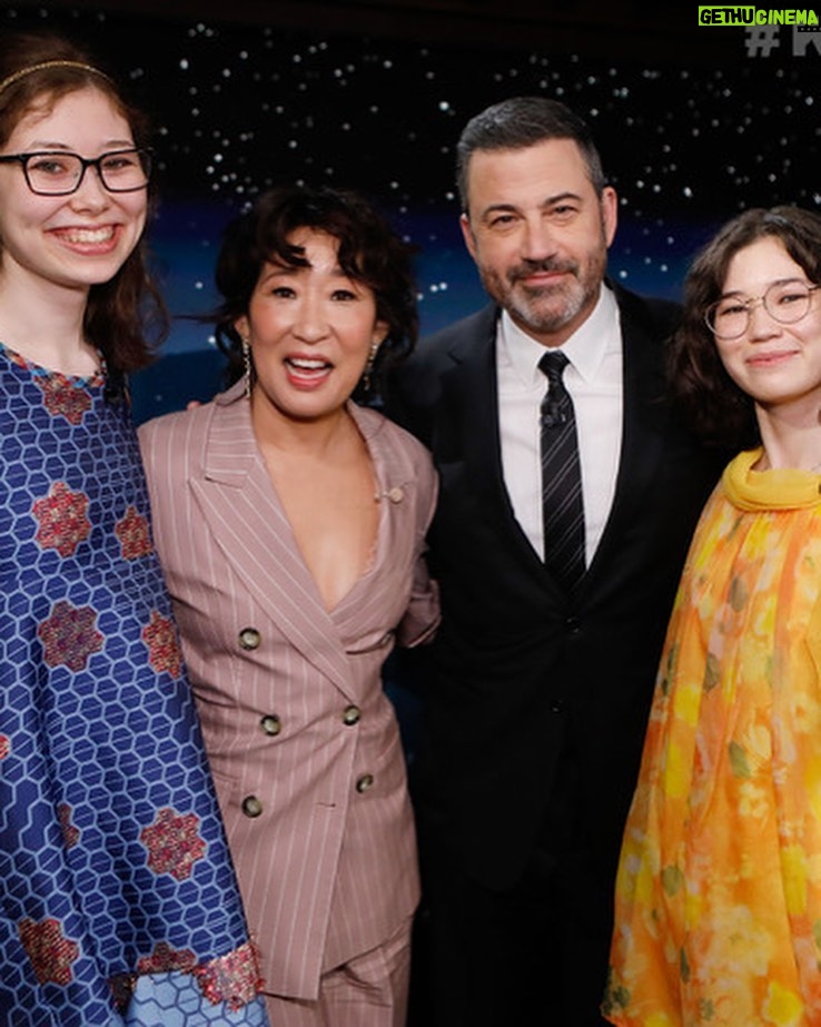 Sandra Oh Instagram - ❤️ u @jimmykimmellive @mitskileaks thank you for helping me to score points with #ilovemynieces 😄