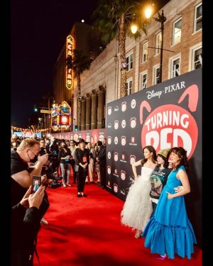 Sandra Oh Instagram - Introducing Ming Lee and the cast and creators of @pixarturningred at our World Premiere @elcapitanthtre @disneyplus March 11th!