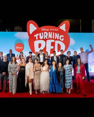 Sandra Oh Instagram - Introducing Ming Lee and the cast and creators of @pixarturningred at our World Premiere @elcapitanthtre @disneyplus March 11th!
