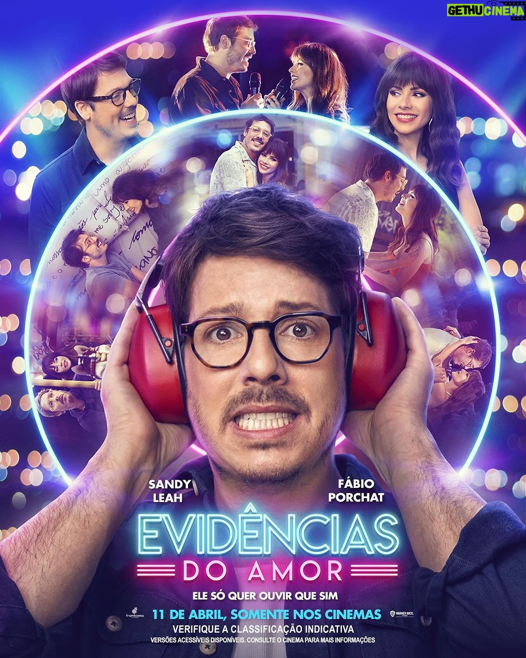 Sandy Instagram - Aêeee!!! E vem aí, pessoal!! Eu, @fabioporchat, o hino “Evidências” e mais um elenco maravilhoso nas telonas do cinema! 💜 A comédia #EvidênciasdoAmor vai te surpreender com situações improváveis e um casal que tinha tudo para dar errado (ou não)! rsrsrs Estreia 11 de abril, somente nos cinemas.