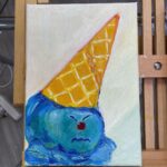 Sang Heon Lee Instagram - Bought a piece, made a piece 🎨🖼️🧑‍🎨 Dalmatian/Artist: @ricardopassaporte Gallery: @duartesequeiragallery Mint/Blueberry Ice cream: @sangheonleesh Sensei/Teacher/스승님: @soohyo_ @kimsoohyo Seoul, South Korea