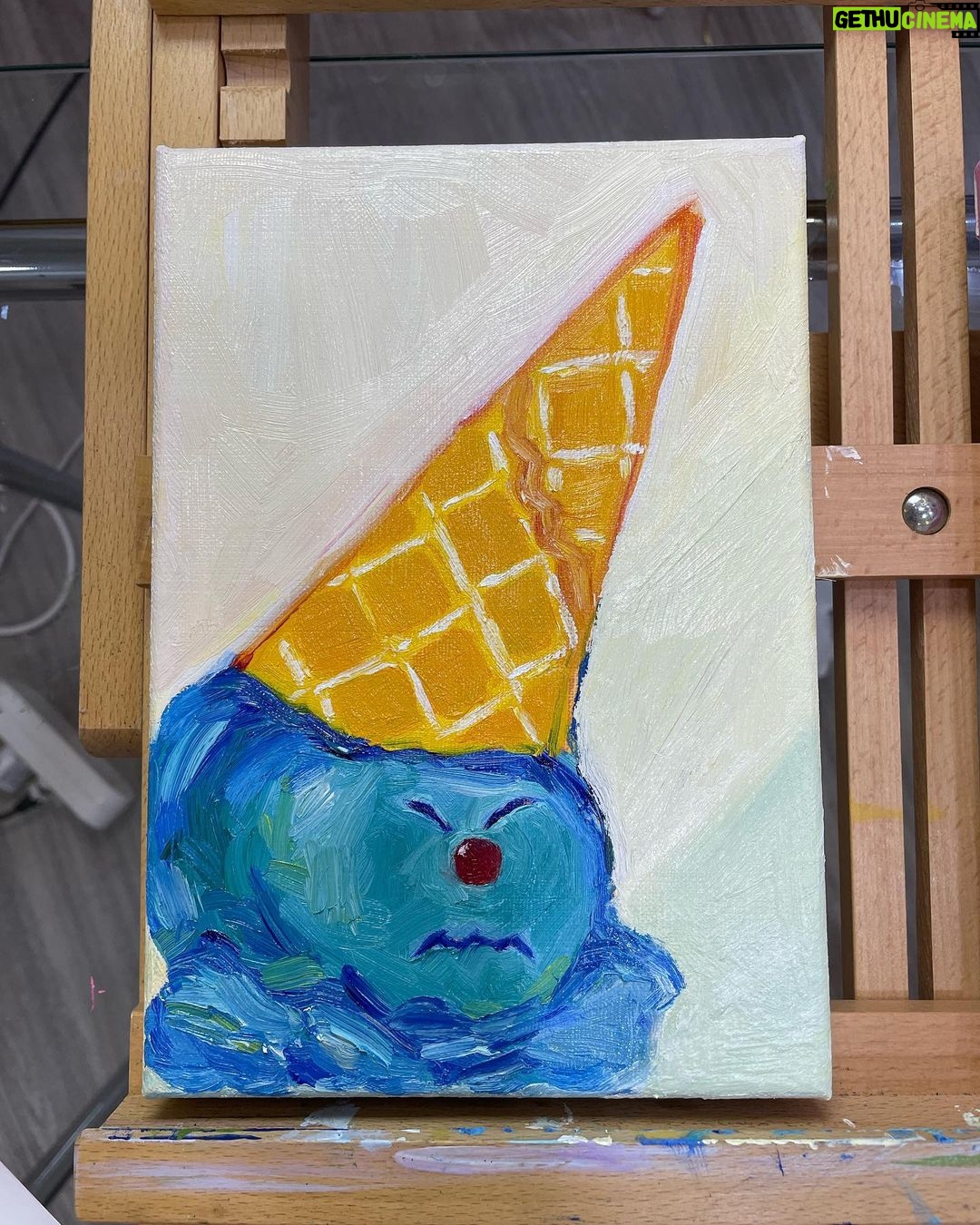 Sang Heon Lee Instagram - Bought a piece, made a piece π¨πΌοΈπ§βπ¨ Dalmatian/Artist: @ricardopassaporte Gallery: @duartesequeiragallery Mint/Blueberry Ice cream: @sangheonleesh Sensei/Teacher/μ€μΉλ: @soohyo_ @kimsoohyo Seoul, South Korea