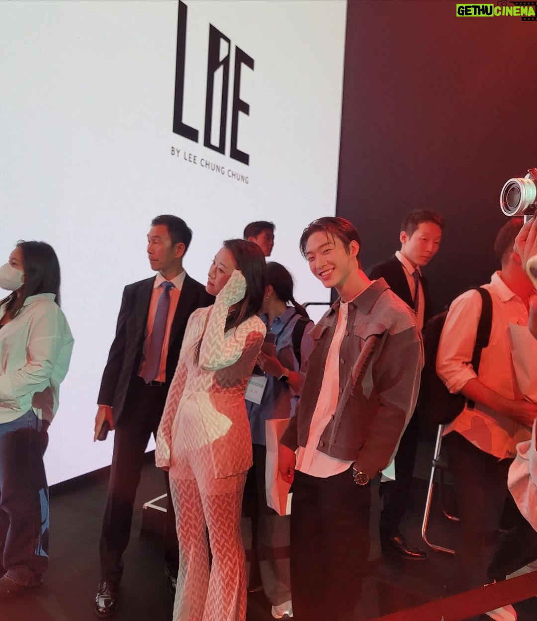 Sang Heon Lee Instagram - Attended my first fashion show for Seoul fashion week 🫣🖤 It was an honour to wear @liecollection_ @chungchunglie @liesangbong @monami_official Thank you for the clothes ❤️ #서울패션위크 #라이 #seoulfashionweek #이청청 #라이컬렉션 Seoul Fashion Week