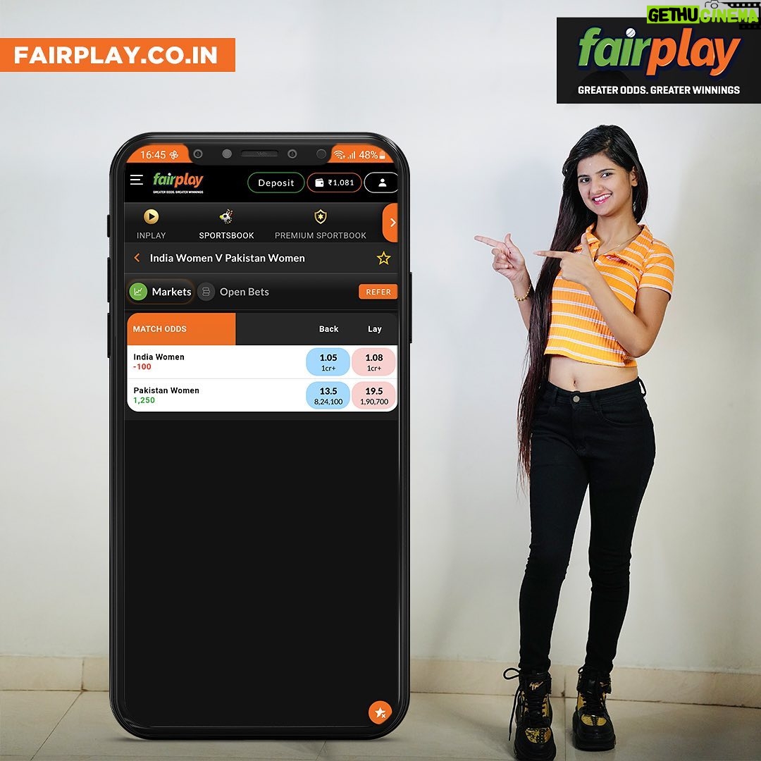 Saniya Shaikh Instagram - IND W vs PAK W Khel jaa aur Jeet jaa, only on FAIRPLAY ๐ฎ๐ณ Use my AFFILIATE CODE SANIYA300 for a 300% deposit bonus on Indiaโs best certified betting exchange- FairPlay! ๐ BEST ODDS in the market! Greater odds = Greater winnings! ๐ค ๐ Upto 9% redeposit bonus & 3% kickback bonus! โฌ๏ธ profits, โฌ๏ธ losses! ๐ 30+ PREMIUM sports like cricket, football, tennis & more! ๐
๐ Live cards & casino games like Teen Patti, Poker, Blackjack and more! ๐ฐ ๐ Free INSTANT withdrawals 24*7 within 5 mins๐ธ๐ธ Bet NOW & WIN BIG! ๐ฐ๐ฐ #fairplayindia #fairplay #betnow #winbig #cashprize #playforcash #bigmoney #bigprofits #bettingexchange #certifiedbettingexchange #sportsbetting #livecasino #indiancardgamesonline #playnowwinbig #wincash #onlinesportsbetting #cricketlovers #cricket