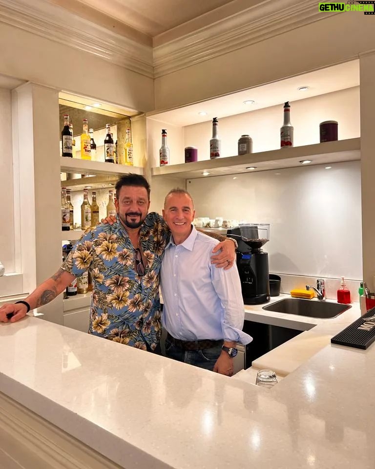 Sanjay Dutt Instagram - Day spent well with my dearest brother Girar. Thank you for all the love, respect and for the delicious lunch! @fresh_express_int
