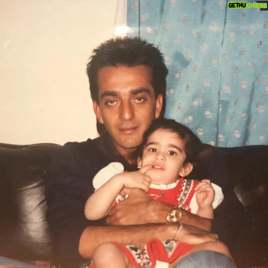 Sanjay Dutt Instagram - Your birthday will always be one of the greatest moments of my life, nothing lights up my world like you @trishaladutt! Happy Birthday my princess, Papa Dukes loves you! ❤️