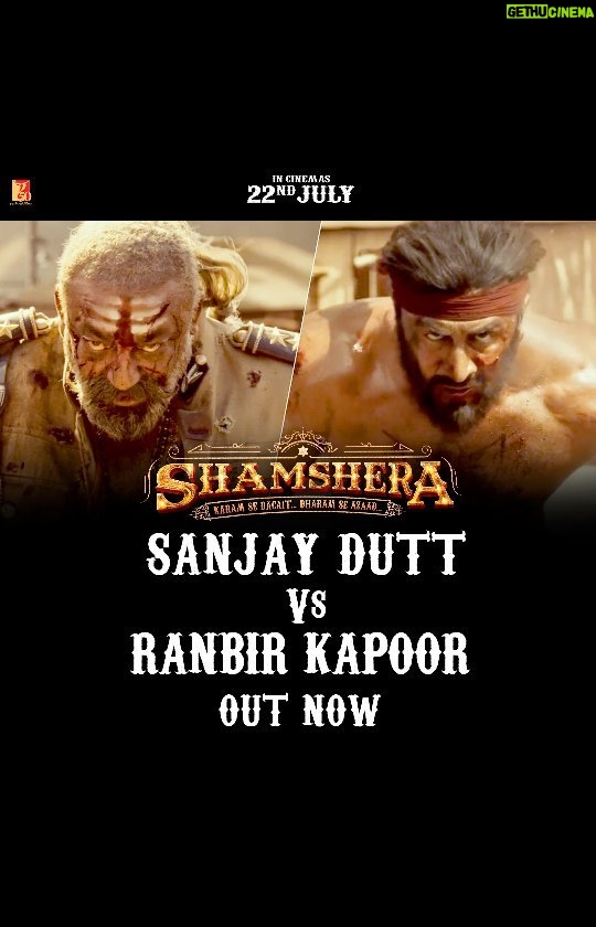 Sanjay Dutt Instagram - Daroga Shuddh Singh is ready to win! Come watch how the characters came to life now, link in bio Releasing in Hindi, Tamil & Telugu. Celebrate #Shamshera with #YRF50 only at a theatre near you on 22nd July. #RanbirKapoor | @_vaanikapoor_ | @ronitboseroy | #SaurabhShukla | @karanmalhotra21 | @yrf |#Shamshera22ndJuly