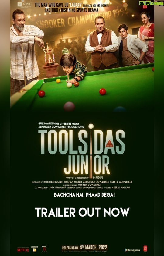 Sanjay Dutt Instagram - A glimpse of the story like never seen before 🤩 #ToolsidasJunior, releasing on 4th March 2022! Trailer Out Now. #RajivKapoor @buddhadevvarun @mriduldirector #BhushanKumar #AshutoshGowariker @sunita.gowariker @konarkgowariker @tseries.official @tseriesfilms @agppl @shivchanana