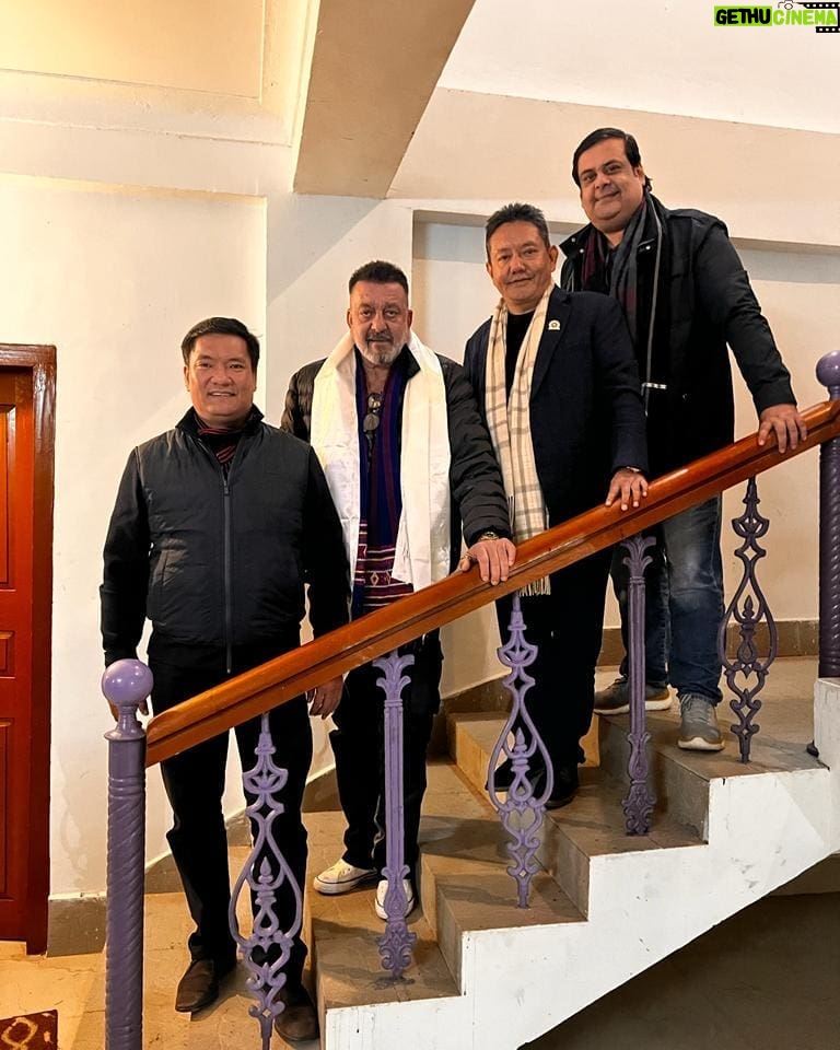 Sanjay Dutt Instagram - Very honoured to be appointed as the Brand Ambassador for the Government of Arunachal! Looking forward to shooting a media campaign with @ramitts to celebrate 50 years of statehood! Thank you CM #PemaKhandu Ji & Assembly Speaker #PasangSona Ji for the grand welcome!