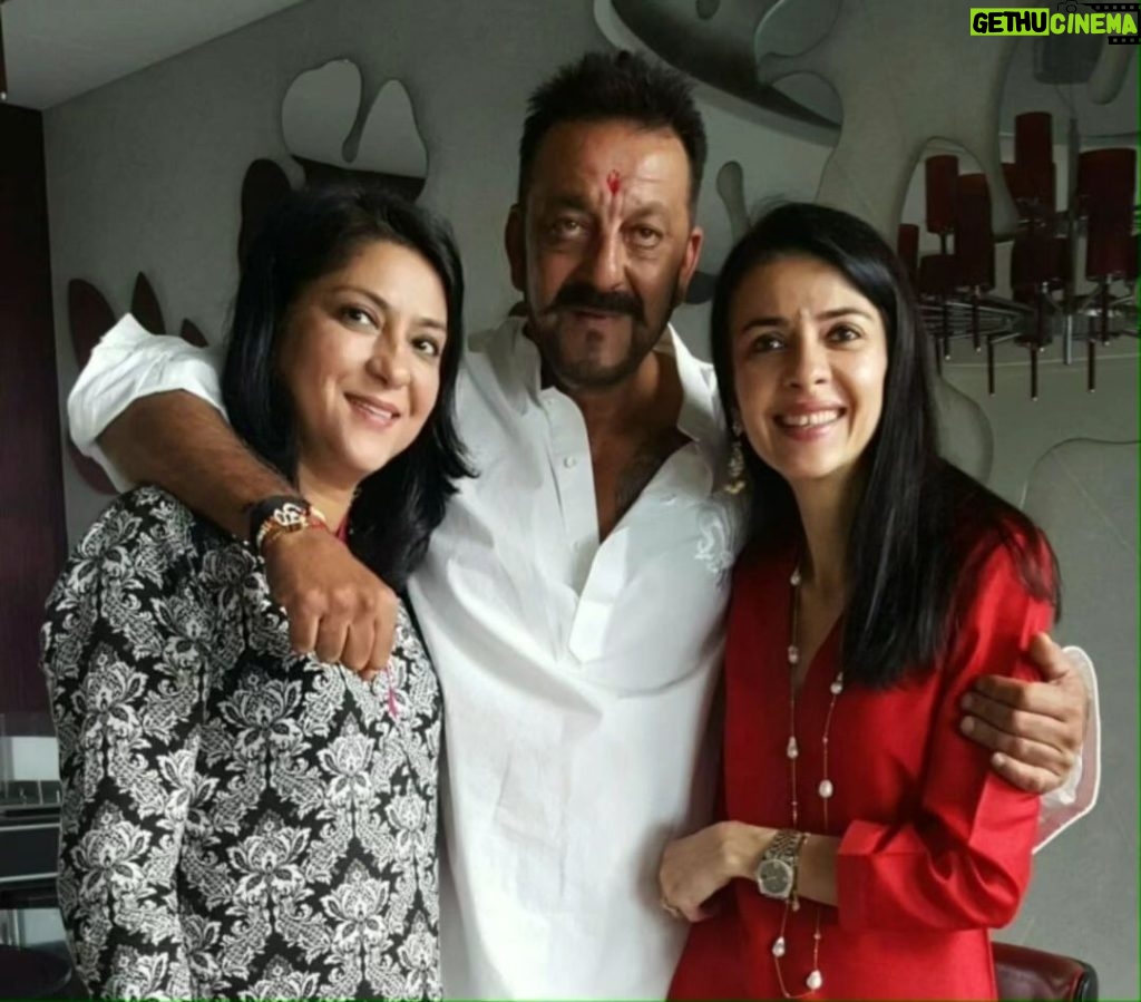 Sanjay Dutt Instagram - My dearest Priya and Anju, on this Raksha Bandhan, I want to remind you both of the deep love and respect I hold for you. Just as you've been my pillars of strength, I promise to always stand by you, protecting and cherishing our bond. May our connection remain as pure and unbreakable as a sister's love. Wishing you a joyful and blessed Raksha Bandhan! @priyadutt @namrata62