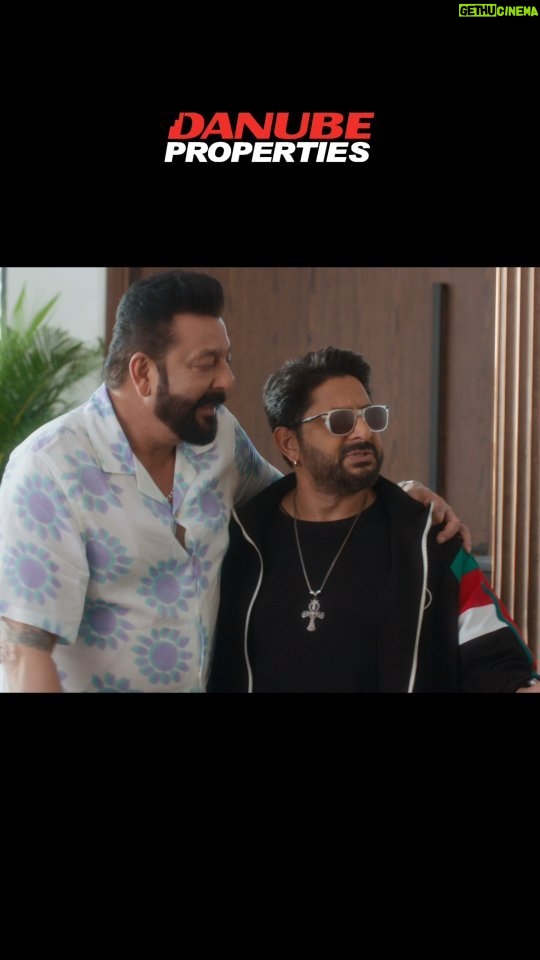 Sanjay Dutt Instagram - The “Unexpected Guest” who crashed my home in Dubai is none other than my bro @arshad_warsi Our friendship dates back many years but showing him around Dubai until I could make him fall in love with the city and the spacious and luxurious apartments with 40+ amenities at @danubeproperties has truly been a ride - one that you’ve all been a part of! And just when I thought it couldn’t get any better, @rizwan.sajan promised him the high ROI with rental returns for a plot twist! But like we both truly believe - Dubai mein ghar bole tho Danube ka ghar! What do you think?! #danubeproperties #uae #dubai