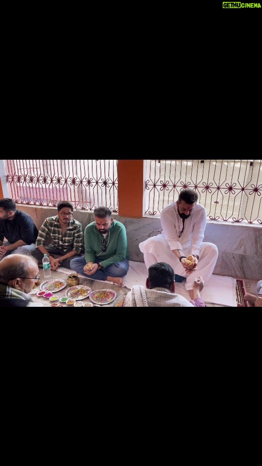 Sanjay Dutt Instagram - Honoring our ancestors with Pind Daan in the sacred land of Gaya. A spiritual journey reconnecting with roots and seeking blessings for the past, present, and future. Grateful for this profound experience that reminds us of our heritage. Jai Bholenath 🙏🏻