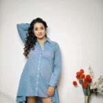 Sanjjanaa Instagram – Presenting to you a super fab shoot with @chinu_kala ‘s @rubans.in  X @momzjoy ❤️. So honoured to be representing these fabulous brands and adding a new feather in my hat in my instagram journey 🌸❤️ 

The pics were expertly captured by @aj_creations_0, showcasing their remarkable skills behind the camera. Additionally, @divyamakeovers_ did a superb job with the hair and makeup, enhancing the overall aesthetic of the video. Truly commendable work! ❤️🌸

Confidence is when you are just happy being you , confidence is when you don’t want to be somebody else , bless you are when you really sit down and count your blessings ❤️ agreee with me all you women ??? 

The semi precious Diamond Collection of #Rubans would be a perfect choice for those seeking a glamorous and sophisticated accessory to elevate their outfits. Whether it’s for a special event, a formal occasion, or simply to add a touch of elegance to everyday wear, these diamond-adorned rubans would make a statement and catch the eye. 

The super lovely denim cut dress by Momzjoy is a stylish and versatile piece that is perfect for any occasion. Made from high-quality denim fabric, it offers both comfort and durability. The dress features a flattering cut that accentuates your curves and adds a touch of elegance to your overall look and most important, super maternity, friendly ❤️. Karnataka, Bangalore