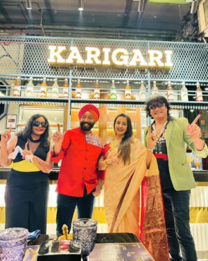 Sanjjanaa Instagram - So I happened to launch and host this wonderful meet and greet at @karigari.bangalore , #Karigari is an esteemed restaurant situated in #nammabengaluru , precisely within the #phoenixmallofasia , an illustrious and colossal shopping complex. Within its premises, this restaurant presents an unparalleled dining affair, skillfully intertwining traditional Indian gastronomy with contemporary culinary methods.

Karigari is known for its extensive menu curated by the esteemed celebrity chef @chefharpalsokhi . I am a very big foodie. I try to control myself a lot, but however, I sometimes really indulge in watching the recipes on YouTube on the very famous cookery show Namak Shamak by @chefharpalsokhi , harpal ji your recipes are so awesome. I have to tell you. You have magic in your golden fingers.  This menu proudly presents a diverse selection of genuine Indian delicacies, each representing the distinct flavors from different regions across the country. 

My list had an invitation for just 10 people including my family,  as I have evolved into becoming an introvert and I don’t believe in inviting hundreds of people whom I’m not close to , thanx @official_gurukiran ji , @laxmikrishnaofficial , @satishcadaboms , @geetika_bindana_ , @fodyssey & @amritadembla each and every one of your presence was so special and heartwarming ❤️ 

What caught my eye is there “suhaag raat ki kheer & mirchy ka halwa ... Not to forget there charcoal cheeze unique Paratha “ … and each and every dish was truely to crave for . 

In addition to the delectable food, Karigari offers excellent service, ensuring that guests have a memorable dining experience. The staff is attentive, knowledgeable, and ready to assist with any special requests or dietary requirements.

finally, what added a very emotional touch to this Event is the saree that I am wearing is given to me by my mother-in-law, and she used her young days … The blessing of the elders, really keep a smile on our face ❤️ Jewellry is from my real Jewellry collection .