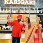 Sanjjanaa Instagram - So I happened to launch and host this wonderful meet and greet at @karigari.bangalore , #Karigari is an esteemed restaurant situated in #nammabengaluru , precisely within the #phoenixmallofasia , an illustrious and colossal shopping complex. Within its premises, this restaurant presents an unparalleled dining affair, skillfully intertwining traditional Indian gastronomy with contemporary culinary methods. Karigari is known for its extensive menu curated by the esteemed celebrity chef @chefharpalsokhi . I am a very big foodie. I try to control myself a lot, but however, I sometimes really indulge in watching the recipes on YouTube on the very famous cookery show Namak Shamak by @chefharpalsokhi , harpal ji your recipes are so awesome. I have to tell you. You have magic in your golden fingers. This menu proudly presents a diverse selection of genuine Indian delicacies, each representing the distinct flavors from different regions across the country. My list had an invitation for just 10 people including my family, as I have evolved into becoming an introvert and I don’t believe in inviting hundreds of people whom I’m not close to , thanx @official_gurukiran ji , @laxmikrishnaofficial , @satishcadaboms , @geetika_bindana_ , @fodyssey & @amritadembla each and every one of your presence was so special and heartwarming ❤️ What caught my eye is there “suhaag raat ki kheer & mirchy ka halwa ... Not to forget there charcoal cheeze unique Paratha “ … and each and every dish was truely to crave for . In addition to the delectable food, Karigari offers excellent service, ensuring that guests have a memorable dining experience. The staff is attentive, knowledgeable, and ready to assist with any special requests or dietary requirements. finally, what added a very emotional touch to this Event is the saree that I am wearing is given to me by my mother-in-law, and she used her young days … The blessing of the elders, really keep a smile on our face ❤️ Jewellry is from my real Jewellry collection .