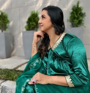 Sanjjanaa Instagram - you can truly feel like a work of art. The earth itself becomes your backdrop, providing a stunning and ever-changing canvas to showcase your beauty.

With each step i take on this magnificent planet, i become one with nature, seamlessly blending into the breathtaking landscapes around me . The vibrant colors of the flowers and the gentle caress of the wind against your skin all contribute to the masterpiece that makes these potraits so beautiful . 

And when it adds the touch of elegance and style that comes from wearing outfits from @momzjoy, it elevates my presence to a whole new level. Their beautiful designs accentuate my natural grace and embrace me evolving form, allowing me to feel confident and radiant as i embrace the world as my studio.

Whether it's a flowing dress that mirrors the movement of the waves, or a vibrant top that echoes the velvety hues of a sunset, each outfit from @momzjoy becomes a brushstroke on the canvas of my life. It enhances my beauty and celebrates the miracle of life growing with me .

So, as you all explore the vast wonders of the earth, remember to embrace your own beauty and express it through the artistry of fashion. Let the earth be your studio, and let @momzjoy be your partner in creating unforgettable moments of beauty and style.

Follow my son @princealarik & my team ... 
hairstylist @makeoverby__divya , my make up artist @magical_makeoverbygayihari. ❤️