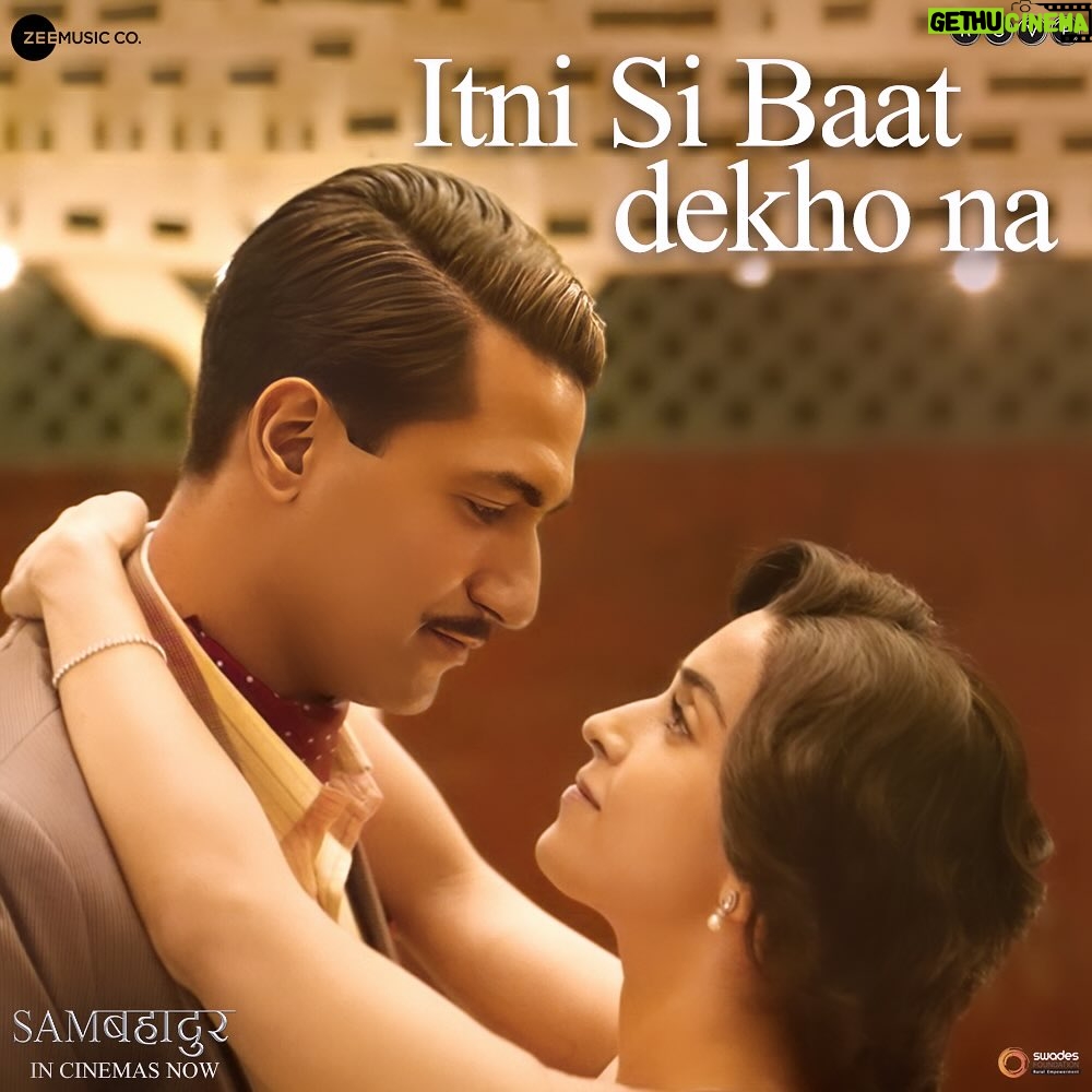 Sanya Malhotra Instagram - In the symphony of life, Sam and Silloo found their perfect duet! ♥✨ #ItniSiBaat song out now! #Samबहादुर in cinemas now! Book your tickets, Link in bio. #SamIsHere #SamBahadur @meghnagulzar @vickykaushal09 @fatimasanashaikh @ronnie.screwvala @mohdzeeshanayyub @neerajkabi @realgovindnamdev @aanjjan.srivastav @bhavani.iyer @ishantanus @rsvpmovies @maharrshshah @zeemusiccompany