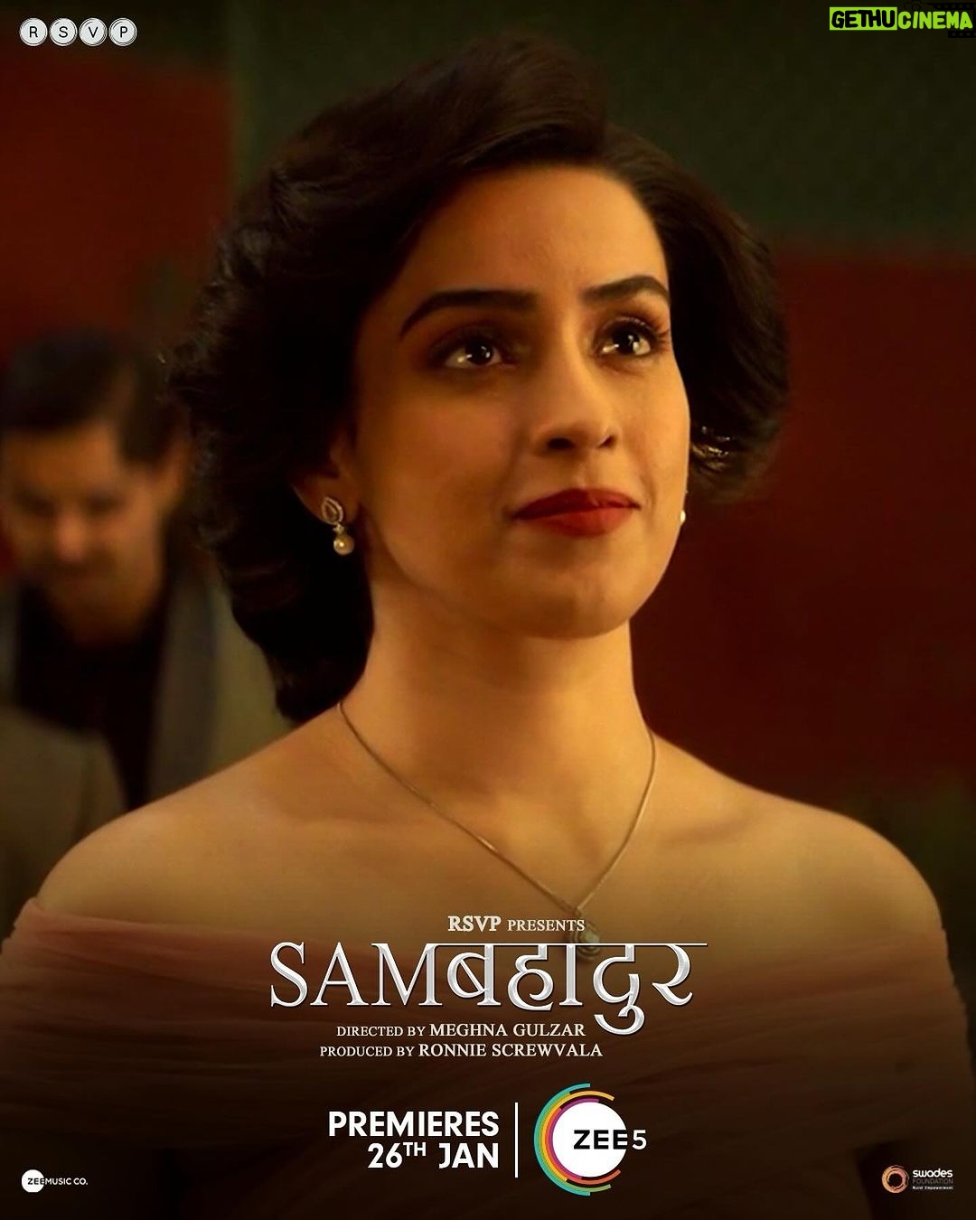 Sanya Malhotra Instagram - The saga continues ❤️ #SamBahadur premieres 26th Jan on @zee5 #SamBahadurOnZEE5 @meghnagulzar @vickykaushal09 @fatimasanashaikh @ronnie.screwvala @mohdzeeshanayyub @neerajkabi @realgovindnamdev @aanjjan.srivastav @bhavani.iyer @ishantanus @zee5 @manish_kalra_ @zee5global @rsvpmovies @maharrshshah @zeemusiccompany