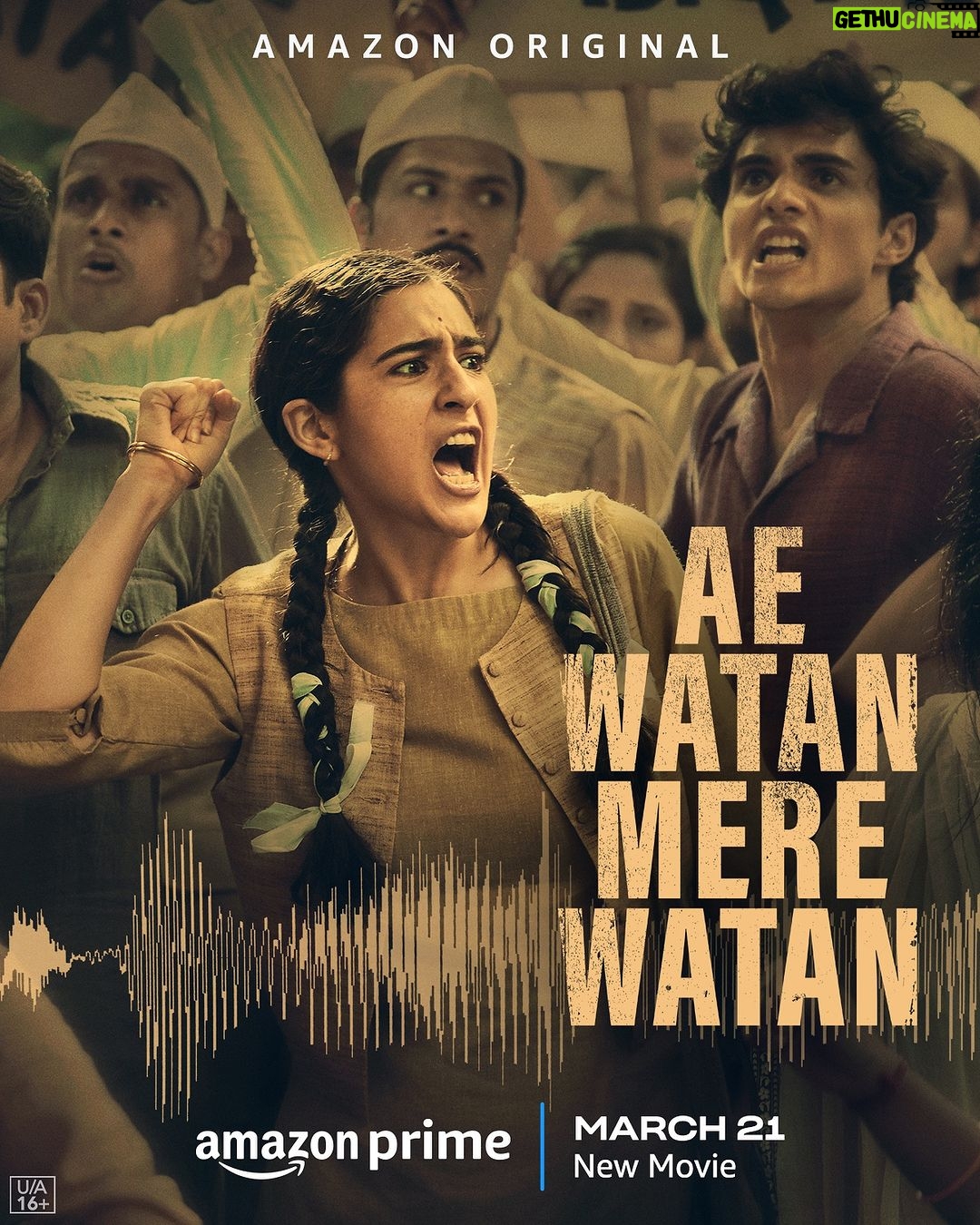 Sara Ali Khan Instagram - here’s to all the women who break barriers, shatter stereotypes, and ignite revolutions — just like Usha #AeWatanMereWatanOnPrime, Mar 21 @karanjohar #KannanIyer @apoorva1972 @somenmishra @darabfarooqui @dharmaticent @akashdeep.sengupta @mukundsuryawanshii @tseries.official