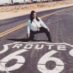 Sarah Fraisou Instagram – 📽Route66 #mood #lasvegas #letscelebrate #lesanges10 Route 66