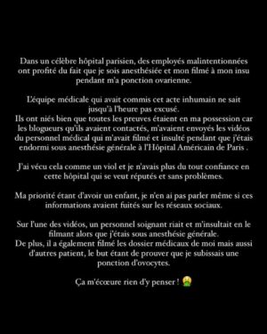Sarah Fraisou Instagram - Tout est écrit dans ce post 😢 💔