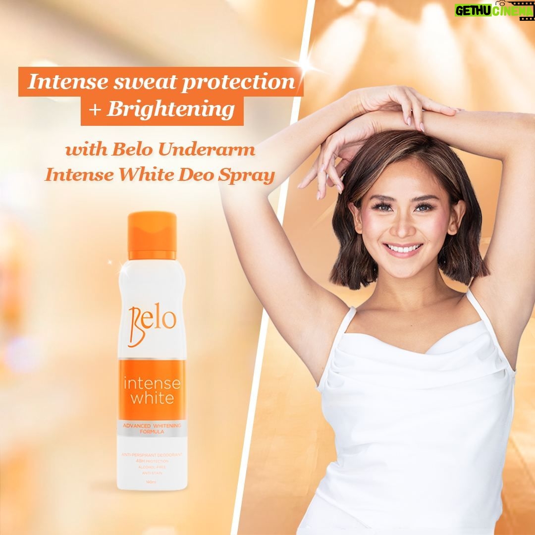 Sarah Geronimo Instagram - Confident ako to face the day thanks to my #BeloUnderarm Intense White Deo Spray! Ito talaga ang secret ko to maintain sweat-free and bright underarms. 😉 @belo_essentials