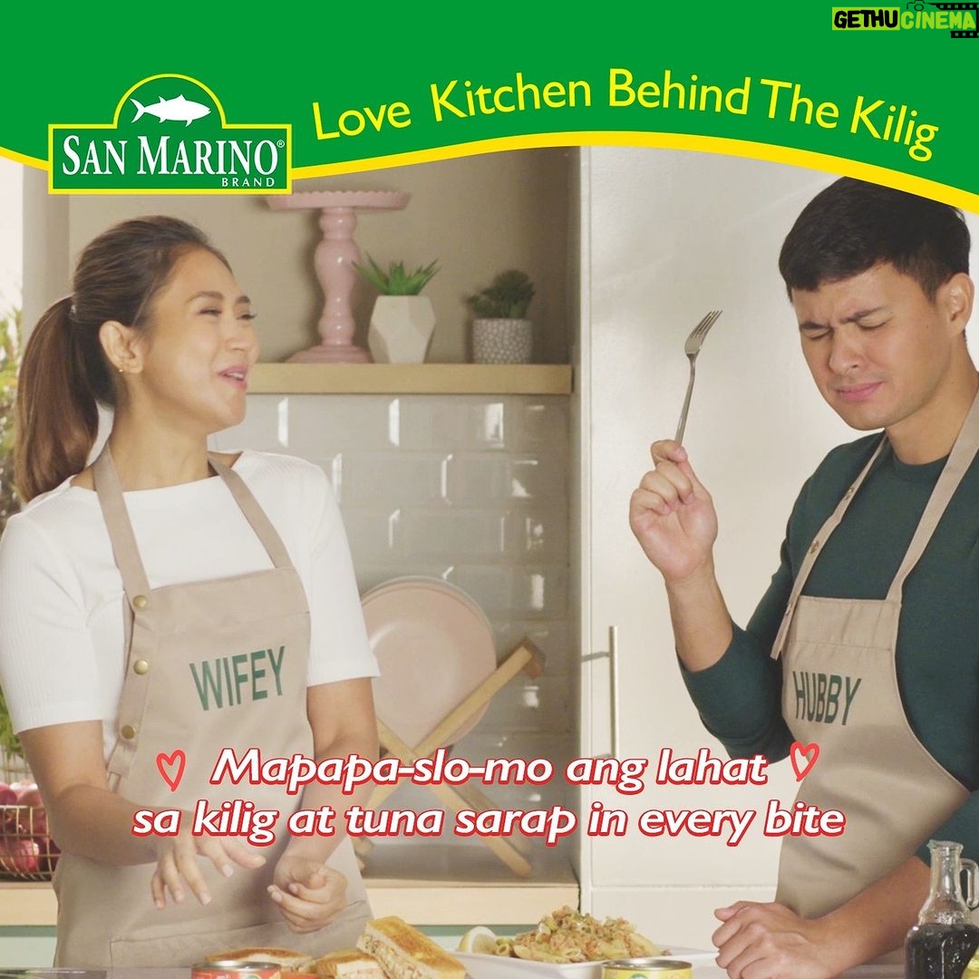 Sarah Geronimo Instagram - Nakakakilig ang tuna sarap ng San Marino Corned Tuna! Walang bola, masayang masaya na ako basta't busog, at ikaw ang kasama @matteog 💖