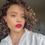 Sarah Jeffery Instagram - red lip month