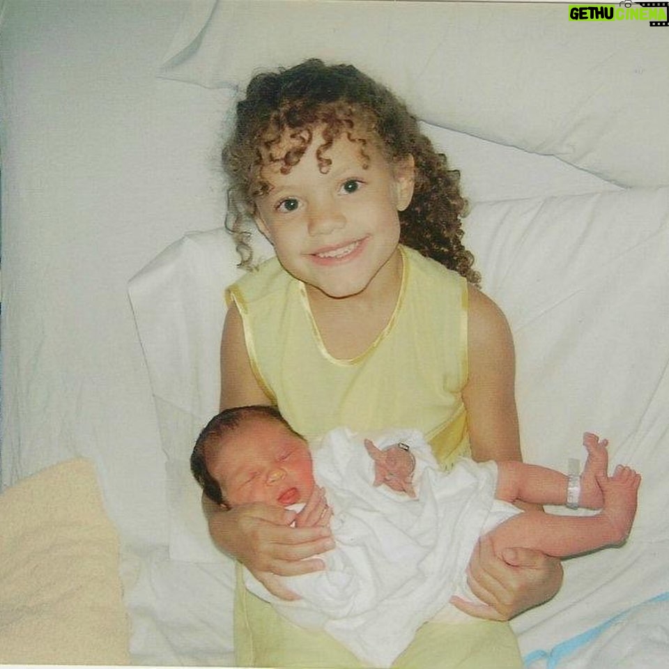 Sarah Jeffery Instagram - I was so proud to have you as my baby sister that I once brought you as my show and tell 🙂disturbing that you’re 21 today. happy birthday bb girl