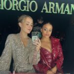 Sarah Jeffery Instagram - bestie and I left the valley 🙉 @armanibeauty