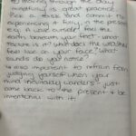 Sarah Jeffery Instagram - an offering to you all to say thanks for the support and love this year. these are some pages I have recently written for myself in moments of extreme discomfort and anxiety, and I refer back to them often to help me reframe and remind myself I have a choice in all this. I hope they can help you in challenging moments as well. 💛