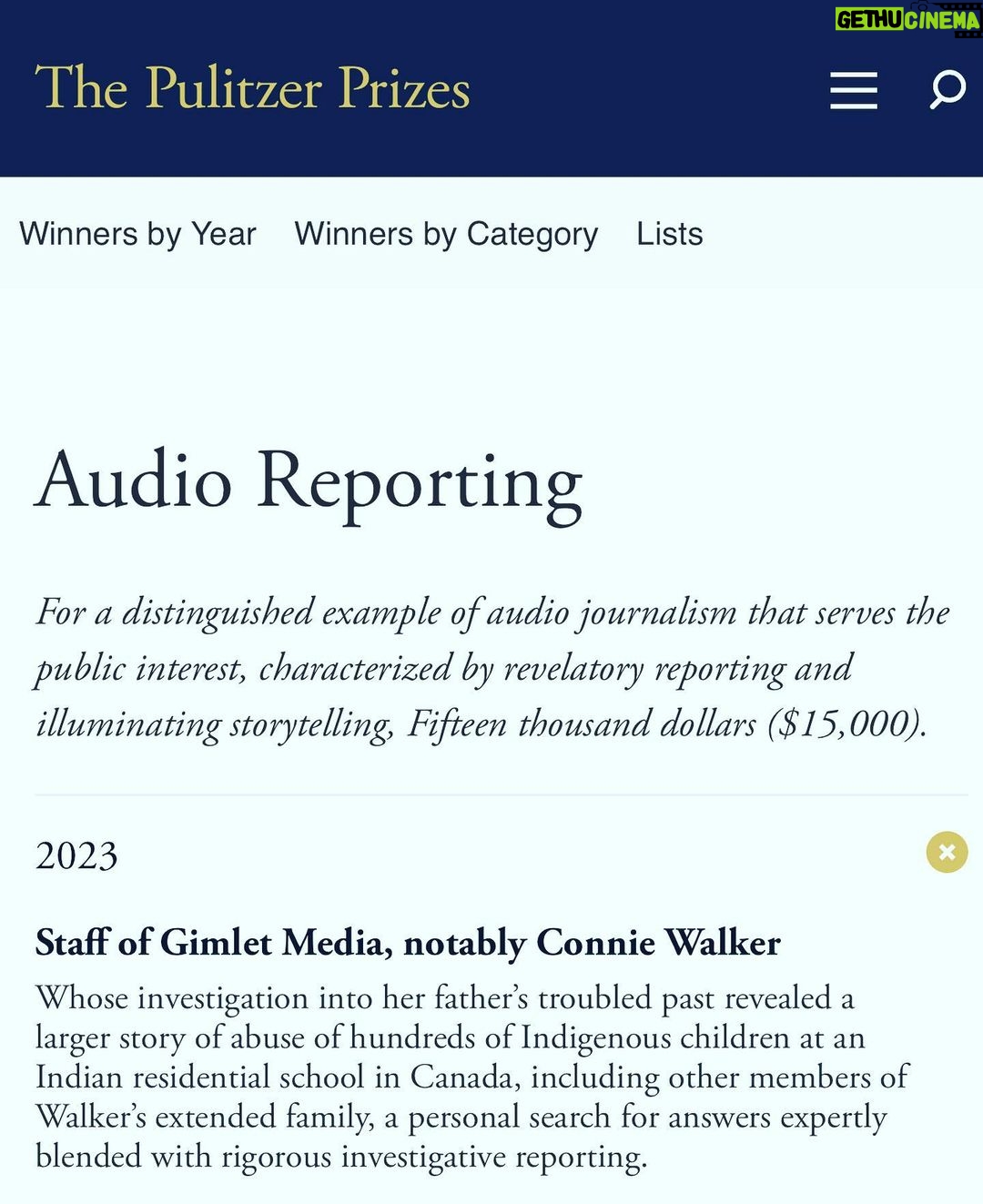 Sarah Jessica Parker Instagram - @_connie_walker and @gimletmedia Congratulations on your @pulitzerprizes The work is extraordinary!! X, SJ