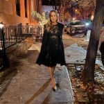 Sarah Jessica Parker Instagram - December 1st - ‘tis the season. @sjpcollection brand new silhouette, we call her OATH and she's the perfect +1 for the holidays. Last night she proved so when I snuck her out. Just days away from launching. Join our waitlist on sjpbysarahjessicaparker.com. Linked in stories! I took an OATH or a pair. She took a bow/bow. (Get it?) X, SJ