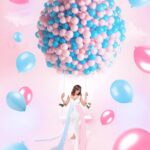 Sarah Lopez Instagram - L’heure est aux pronostics 🤰🎈! La Gender Reveal, c’est ce dimanche et je compte sur vous ce soir : alors, fille ou garçon ? À vos commentaires 🍿 💄 by @beauty_sahoumtie_mua 👩‍🦱 by @shad.hair 📸 by @studionedxb