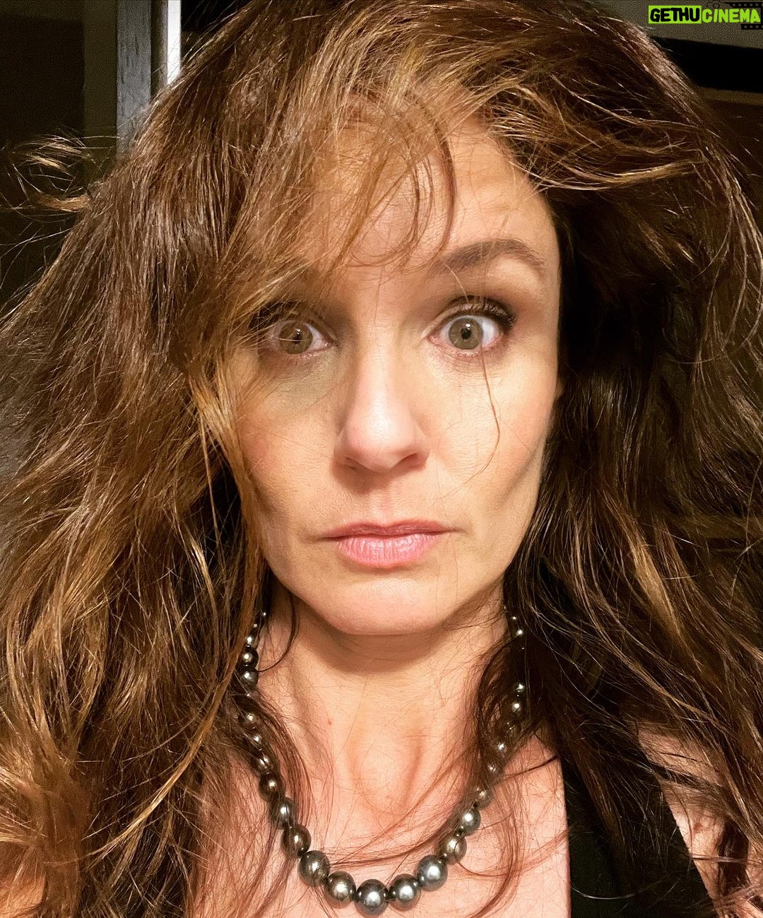 Sarah Wayne Callies - 42K Likes - this is what toronto did to my hair 😬
.
back home now 😮💨
.
hitting the road again tomorrow 🥸