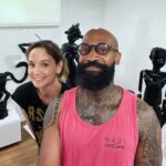 Sarah Wayne Callies Instagram - look who i found in toronto 💫 if you haven’t seen @ekownimako art - treat yourself 💫