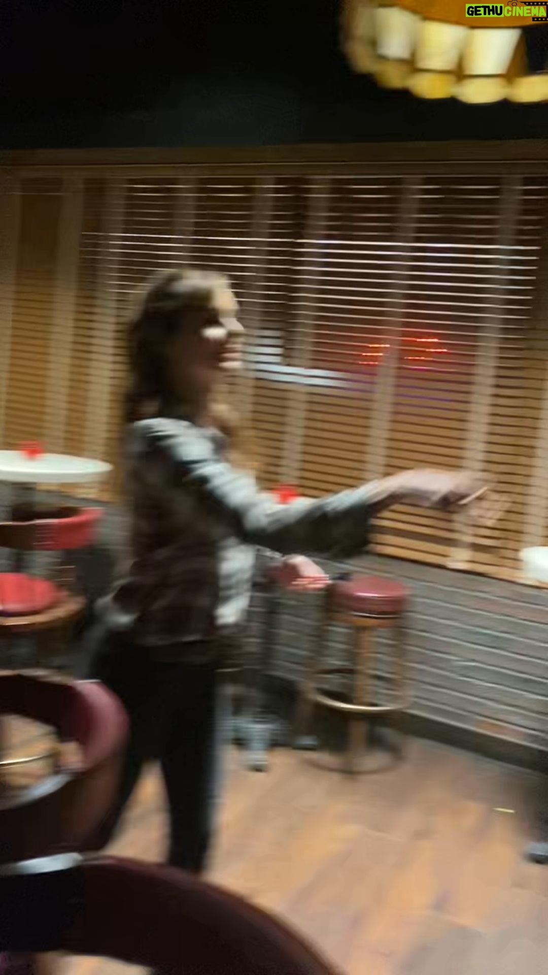 Sarah Wayne Callies Instagram - irrationally happy as i’m just learning darts at the Nicoletti family bar - camera work & cackle by gorgeous TV mom @polly.draper