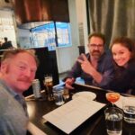 Sarah Wayne Callies Instagram - dinner: before & after. i do believe we turned into vampires🧛‍♀️ . @pauladelstein & @macbrandt - you’ve been the best eat & drink & talk with for waaaay long ❤️❤️❤️