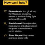 Sarah Wayne Callies Instagram - 🇸🇾 🇹🇷 we’re not powerless. to help, visit @rescueorg 🇹🇷 🇸🇾