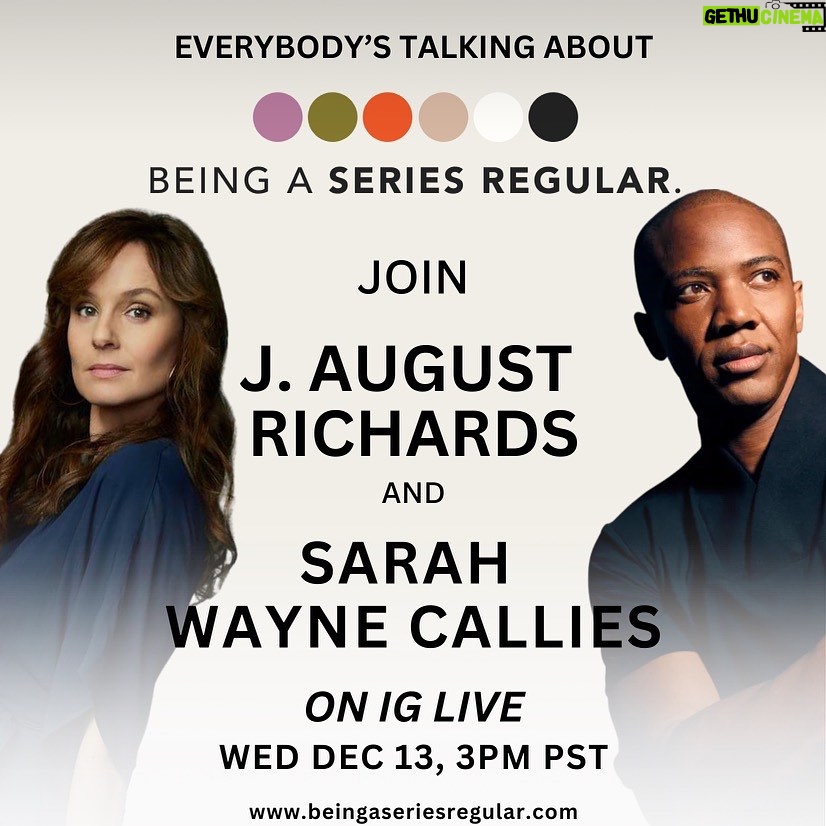 Sarah Wayne Callies Instagram - @jaugustrichards & i are talking live on the 13th @ 3pm PST if you wanna join us ❤️