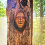 Sarah Wayne Callies Instagram - vibes from my new art ❤️ by a lady with a chainsaw 💪🏽 @chainsaw_spirit