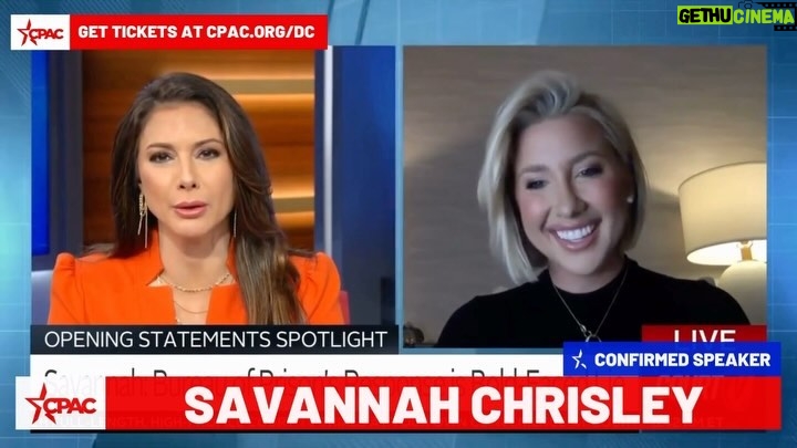 Savannah Chrisley Instagram - “My end goal goes long after my parents get out of prison ... I will continue this fight because there’s over 2 million people incarcerated today, and I just believe that as a society you’re judged on how you treat your prisoners.” Confirmed CPAC in DC Speaker Savannah Chrisley 🇺🇸 Hear more from her and other leaders in the conservative movement at CPAC in DC, February 21 - 24! Get Your Tickets Now at CPAC.org/DC
