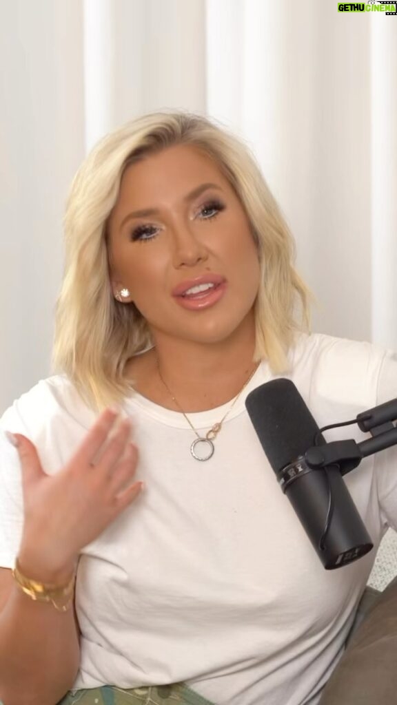 Savannah Chrisley Instagram - What a special @unlockedwithsavannah episode for me! When I first moved to Nashville, I decided that I really needed to find out for myself what I actually believed. I wanted to have a personal relationship with Christ and not just cling to the religious experiences of my parents and grandparents. I eventually found my way into a church here in Nashville and that is where I met Pastor @pwilson . His ability to connect with people and then use that connection to connect people to God was so unique and I truly experienced God though this man’s leadership and teaching. He helped me find my own personal walk with God and under his leadership I accepted Christ as my Lord and Savior and it was him who baptized me. I understand that those who are in church leadership must be held accountable, but I also know that it was Jesus who looked at the adulterous woman and the crowd who wanted to kill her and said that “he who is without sin should cast the first stone”. As Christians it is so easy for us to try to take the place of God and become the Judge. That is a role reserved for God and God alone. Our job is to love. Jesus told us how the world would recognize that we were followers of His - “By this everyone will know that you are my disciples, if you love one another.” John 3:35. ••• Watch the FULL episode on YOUTUBE or listen on your podcast app!