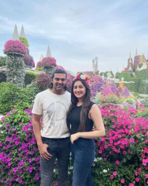 Sayyeshaa Saigal Instagram - Happy Anniversary to the love of my life. Time is just flying by with you. I love you more than you know! ❤️🧿😍 @aryaoffl 

#husbandandwife#anniversary#love#forever#mylove#instagram
