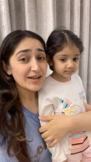 Sayyeshaa Saigal Instagram - The true “WOW” of my life! ❤️🧿

#reels#wow#love#mybaby#babygirl#instagram