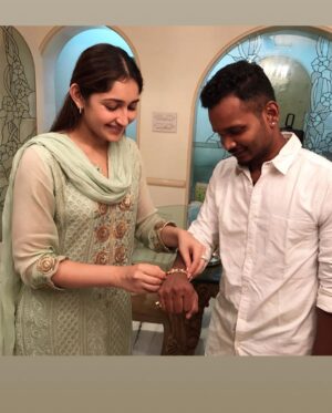 Sayyeshaa Saigal Instagram - Happy Raksha Bandhan to my two amazing brothers! Thank you for being in my life ❤️🧿 @swainvikram #vijayanna 

#rakdhabandhan #love#brothers#forever#special#festival#makingmemories#instadaily#instagram