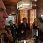 Scooter Braun Instagram - Normal Shabbat dinner… 😂 🕺🏻. All I need is WiFi and Spotify. Love my friends. Any requests?