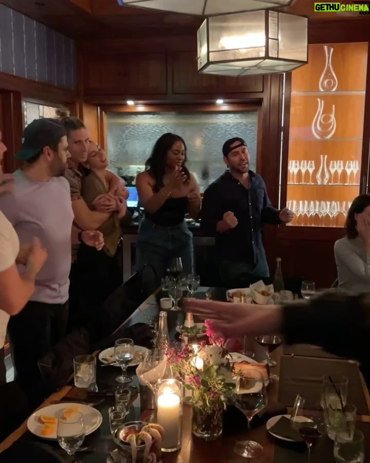 Scooter Braun Instagram - Normal Shabbat dinner… 😂 🕺🏻. All I need is WiFi and Spotify. Love my friends. Any requests?
