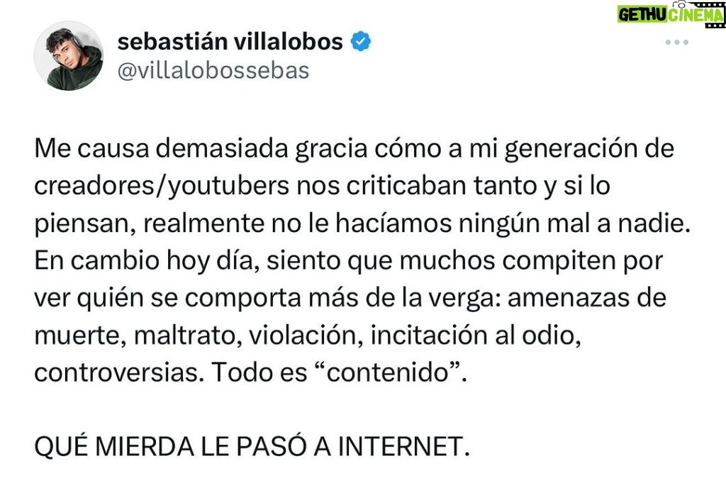 Sebastián Villalobos Instagram -