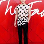 Sebastian Croft Instagram - inspiring evening at the British Fashion Awards, thank you @vestiaireco for having me. wearing an archive @jonathan.anderson top from his first solo menswear show, burberry trousers and @stefan_cooke shoes. All found via @vestiaireco Jewlery @cartier ✨ Tilda Swinton speaks in some kind of magical poetry. I’m completely in awe of her Styled by @harry_lambert Grooming @svenbayerbach Nails by @simmy_nailsandbeauty Royal Albert Hall